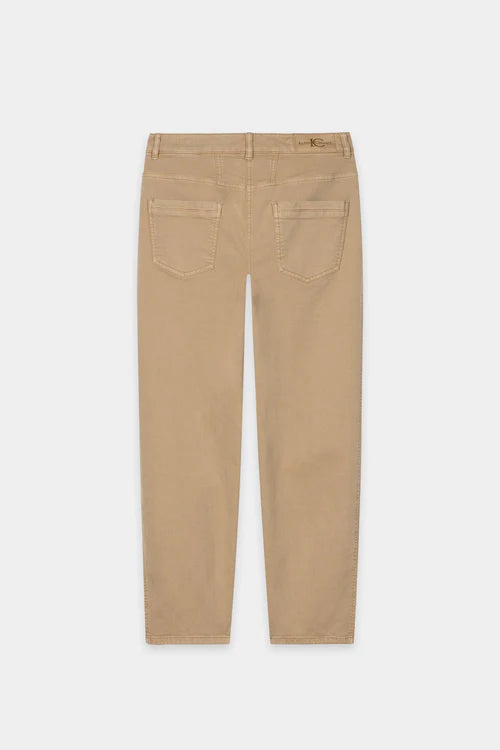 Luisa Cerano Camel Barrel-Leg Denim Trousers 638857