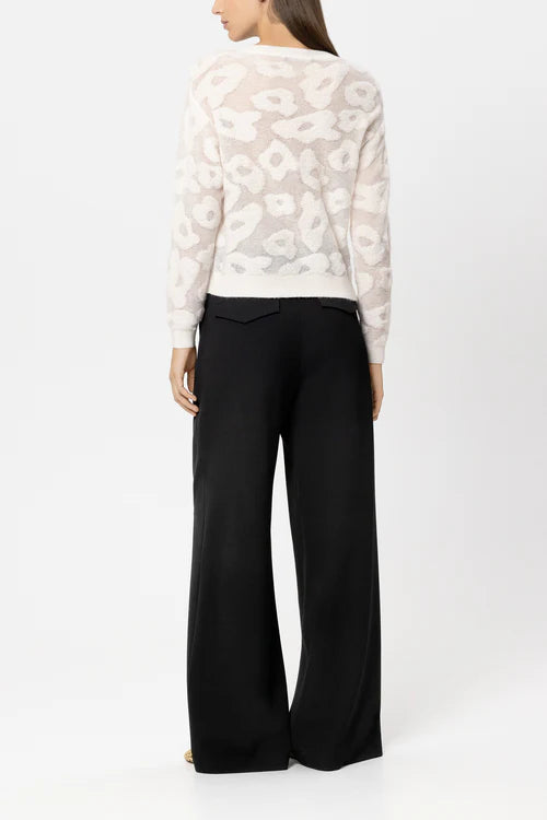 Luisa Cerano Black Wide Leg Trousers with Pleats 638864