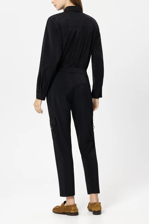Luisa Cerano Black Softshell Tapered Leg Trousers 638869