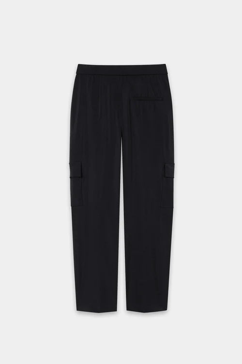 Luisa Cerano Black Softshell Tapered Leg Trousers 638869