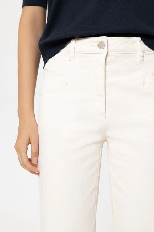 Luisa Cerano Cream Authentic Straight Leg Denim Jeans 638870