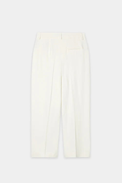 Luisa Cerano off-White Tapered Trousers with Pleat