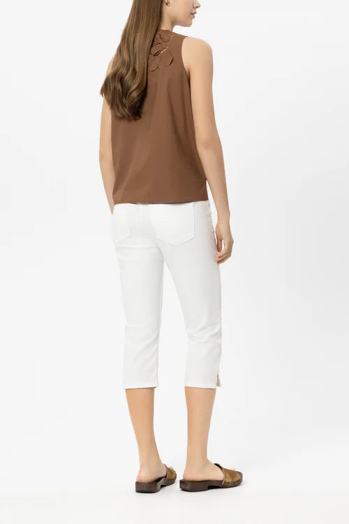 Luisa Cerano White Skinny Capri Denim Jeans 638897