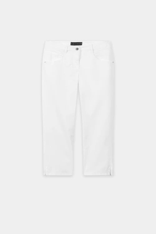 Luisa Cerano White Skinny Capri Denim Jeans 638897