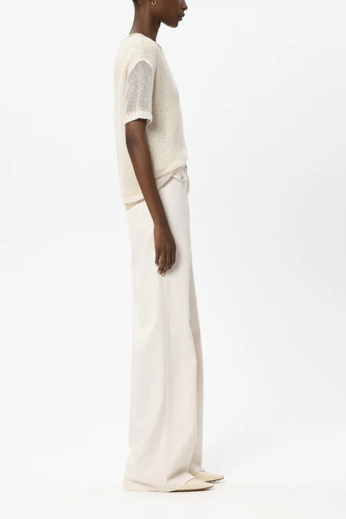 Luisa Cerano Milk Wide Leg Coloured Denim Jeans with Stretch 638900