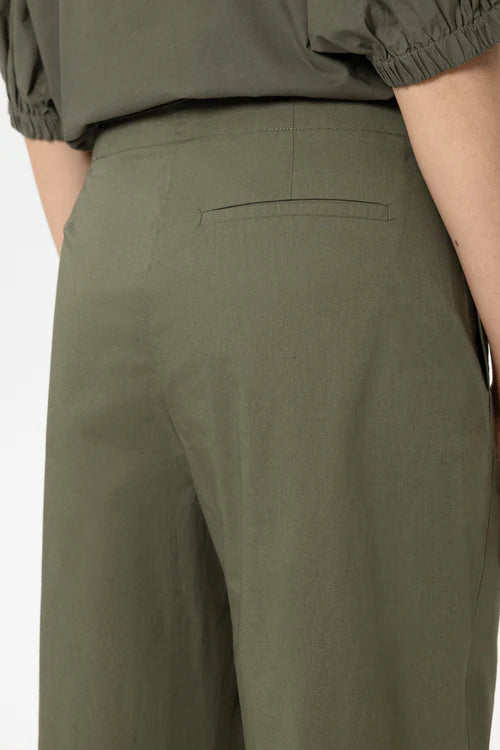 Luisa Cerano Khaki Gabardine Tapered Trousers