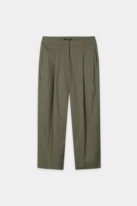 Luisa Cerano Khaki Gabardine Tapered Trousers