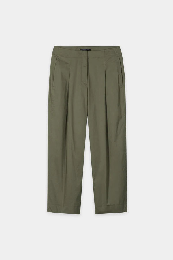 Luisa Cerano Khaki Gabardine Tapered Trousers