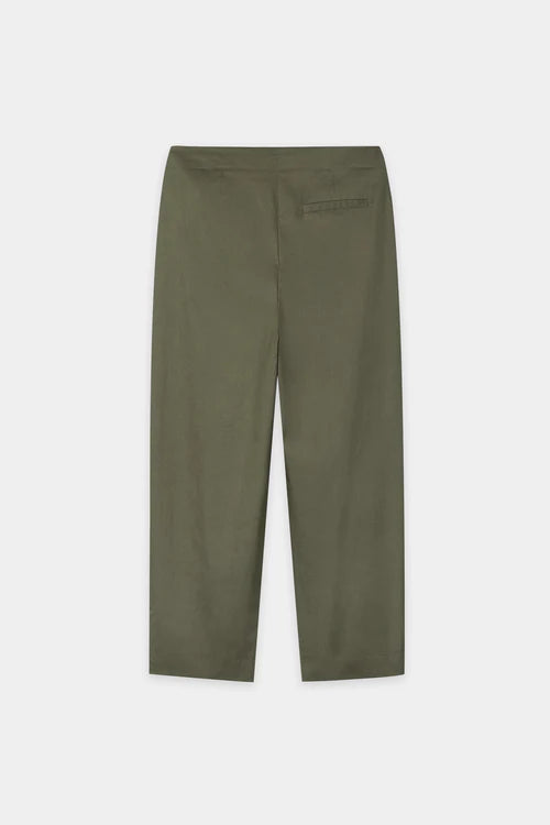 Luisa Cerano Khaki Gabardine Tapered Trousers