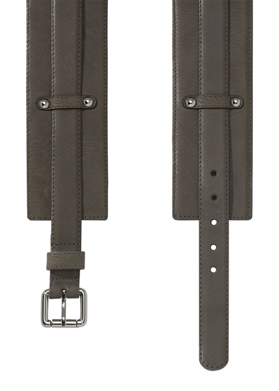 Riani Dark Affogato Waist Belt in Nappa Leather 639440