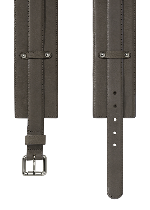 Riani Dark Affogato Waist Belt in Nappa Leather 639440