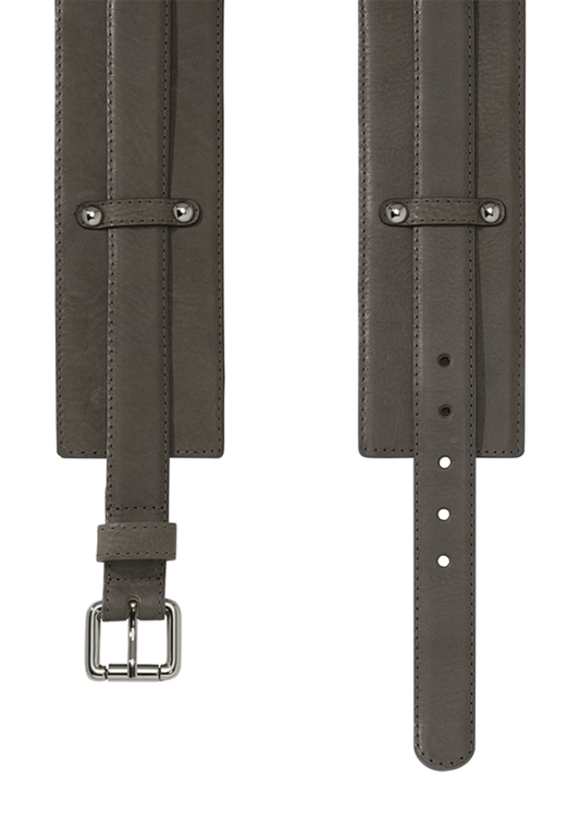 Riani Dark Affogato Waist Belt in Nappa Leather 639440