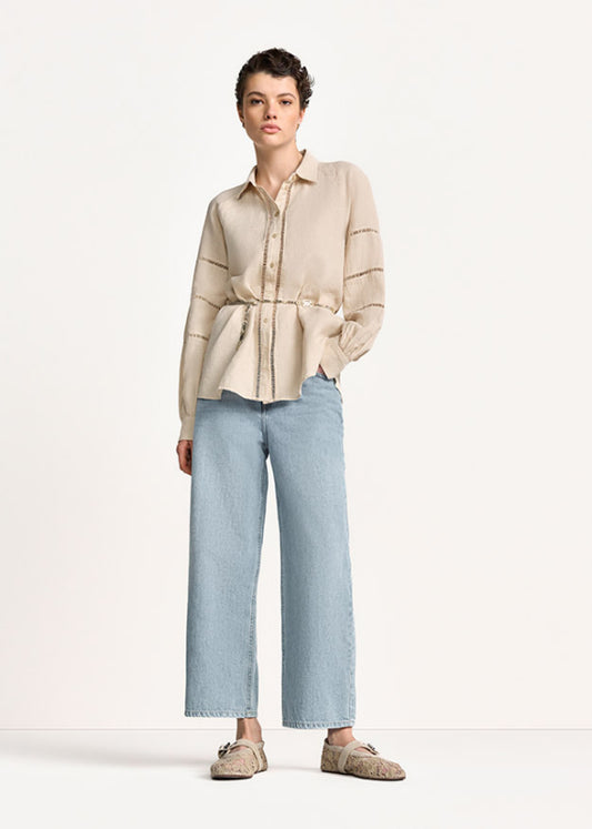 Riani Denim Blue Wide Leg Culotte Jeans