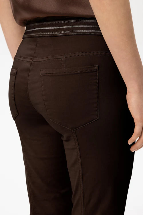 Luisa Cerano Maroon High-Stretch Colour Denim