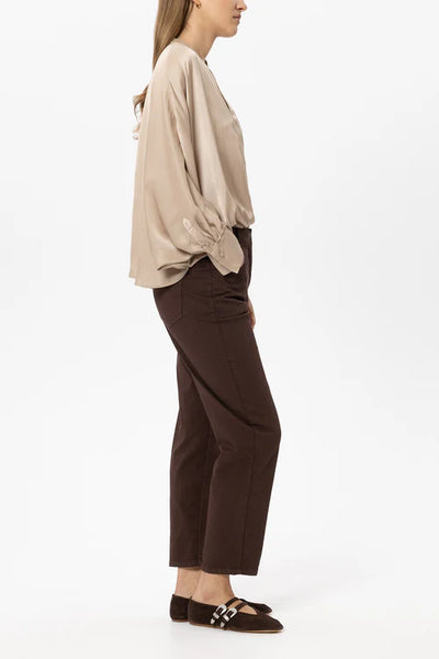 Luisa Cerano Chestnut Chino Style Coloured Denim Trousers 648853