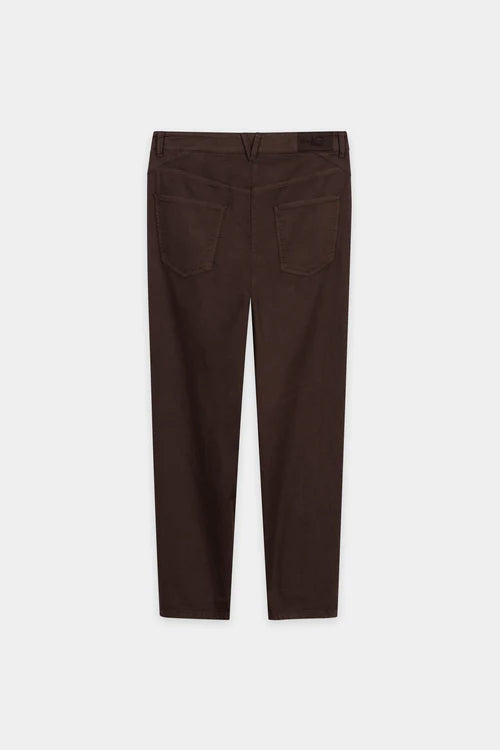 Luisa Cerano Maroon Chino Style Coloured Denim Trousers