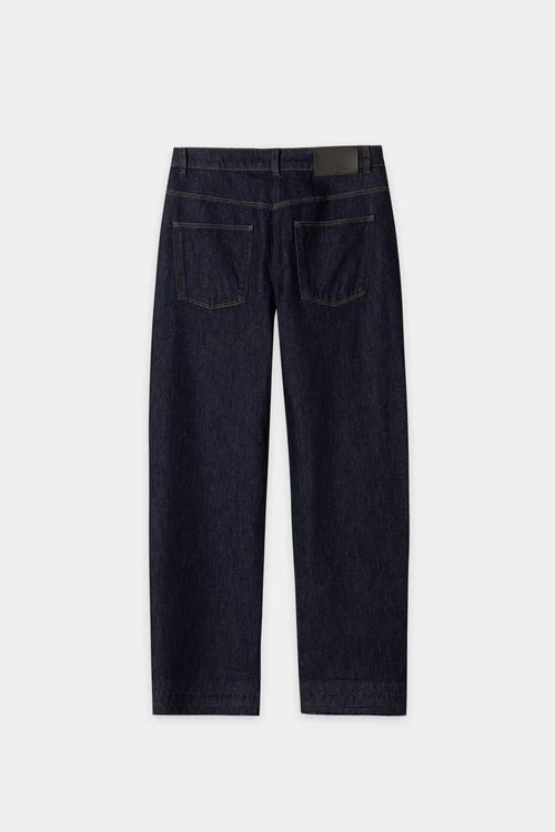Luisa Cerano Dark Blue Authentic Denim Barrel-Leg Jeans