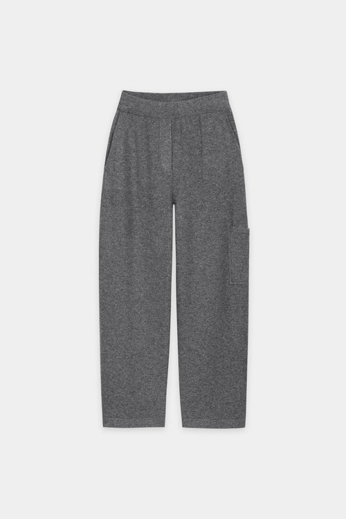 Luisa Cerano Grey Wide Leg Cropped Cargo Trousers