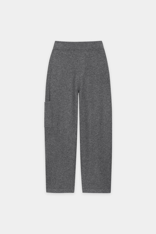 Luisa Cerano Grey Wide Leg Cropped Cargo Trousers