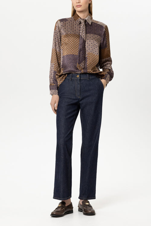 Luisa Cerano Denim Blue Authentic Straight-Leg Jeans