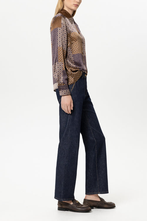Luisa Cerano Denim Blue Authentic Straight-Leg Jeans