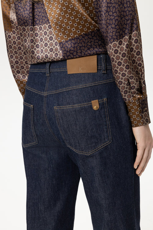 Luisa Cerano Denim Blue Authentic Straight-Leg Jeans