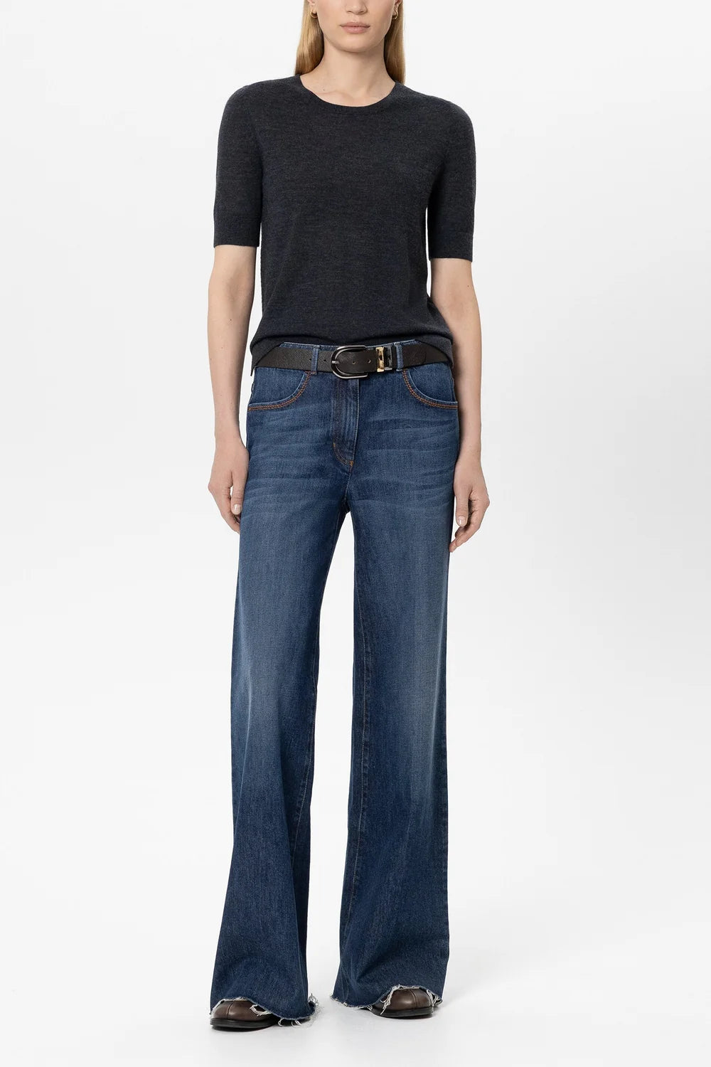 Luisa Cerano Denim Blue Authentic Bootcut Jeans