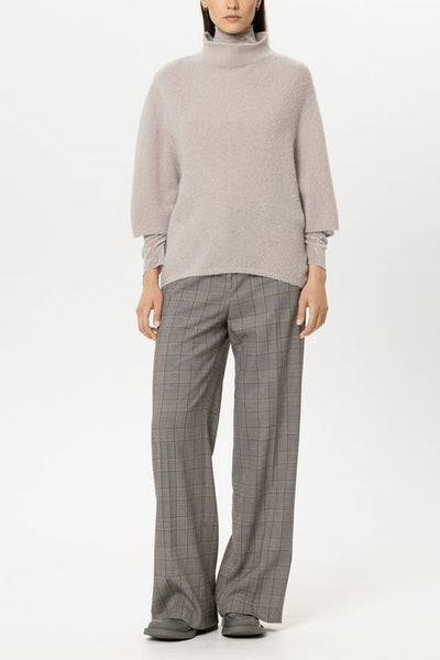 Luisa Cerano Heather Checked Wide-Leg Trousers 648956