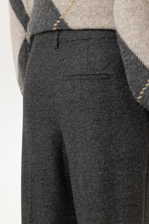 Luisa Cerano Anthracite Tapered Cropped Trousers