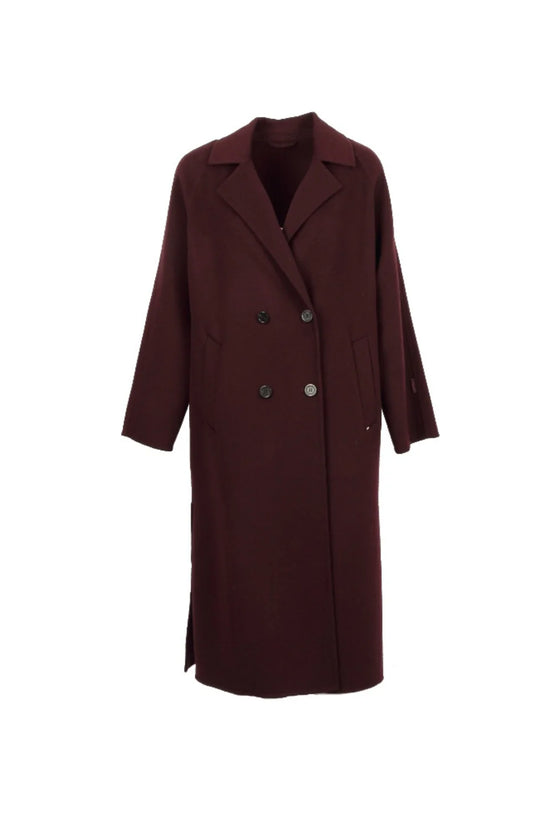 Oakwood Port Oversized Double Breasted Wool Blend Coat 