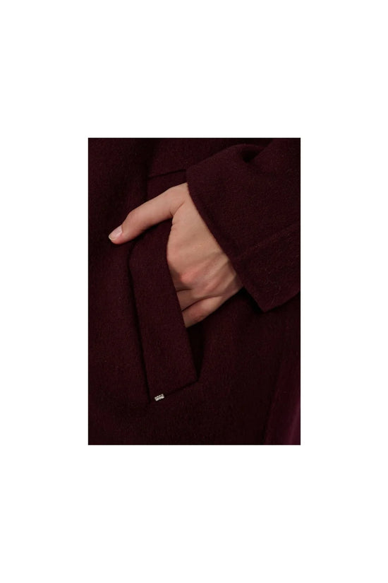 Oakwood Port Oversized Double Breasted Wool Blend Coat 