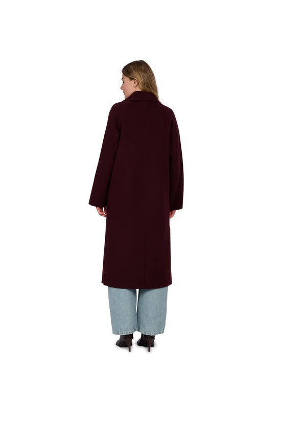 Oakwood Port Oversized Double Breasted Wool Blend Coat 