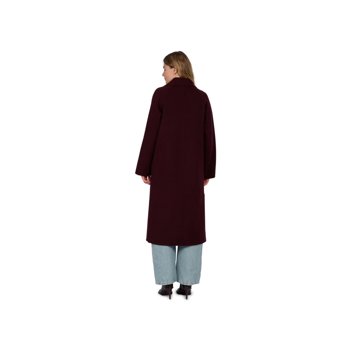 Oakwood Port Oversized Double Breasted Wool Blend Coat 