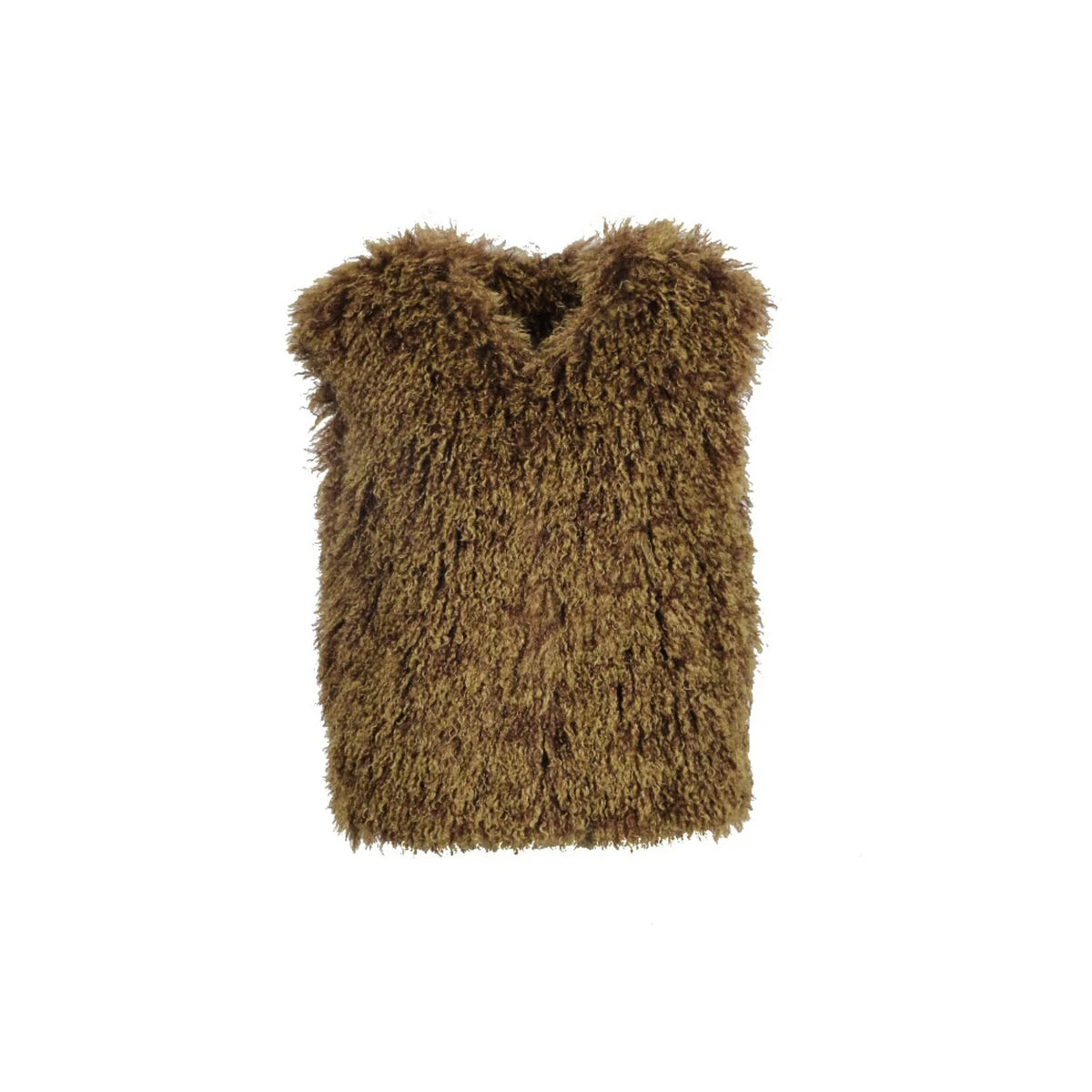 Oakwood Bronze Faux Fur Sleeveless Gilet