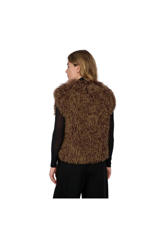 Oakwood Bronze Faux Fur Sleeveless Gilet