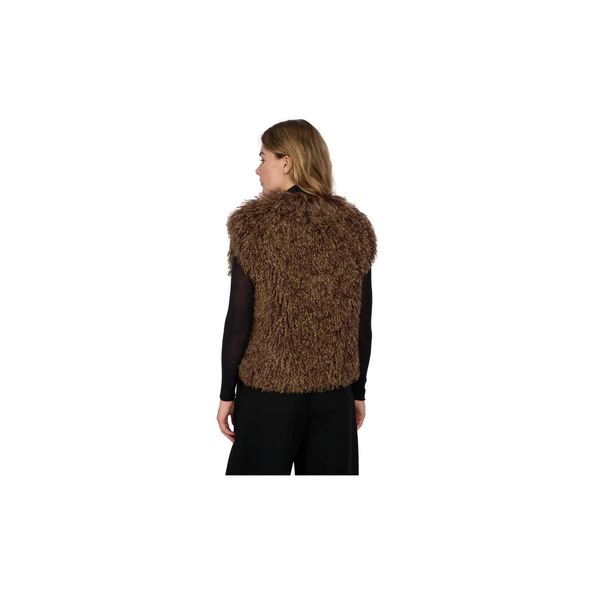 Oakwood Bronze Faux Fur Sleeveless Gilet