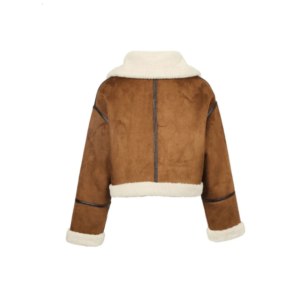 Oakwood Light Brown Faux Suede Aviator Jacket 