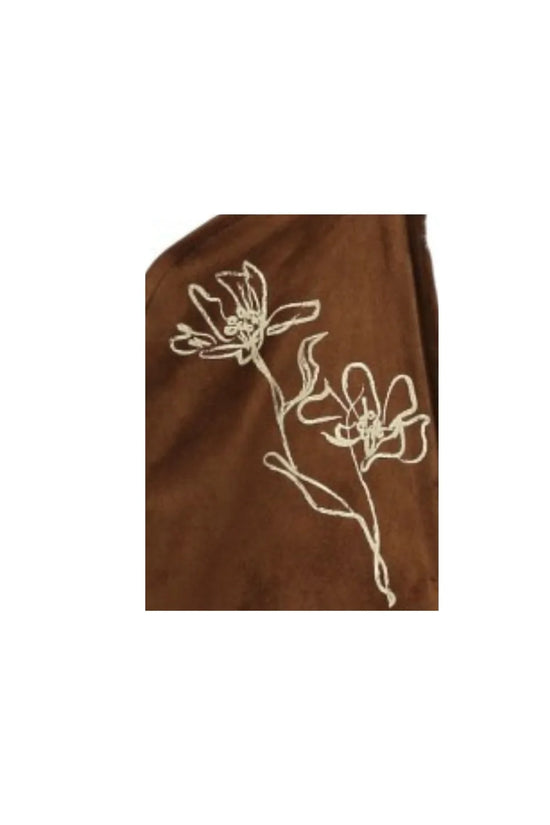 Oakwood Light Brown Faux Suede Aviator Jacket 