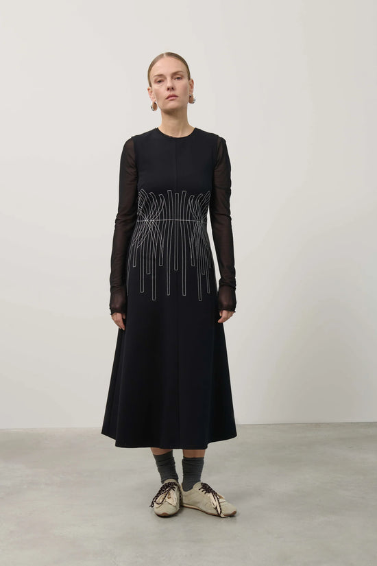 Beatrice b sleeveless embroidered dress