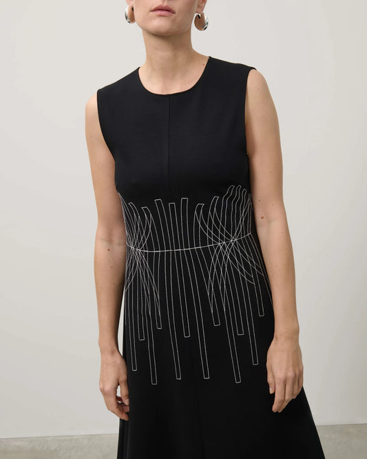 Beatrice b sleeveless embroidered dress