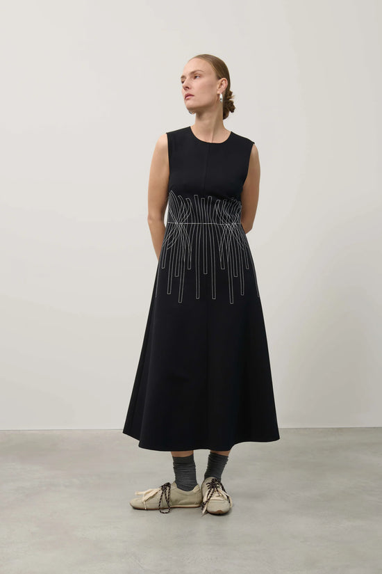 Beatrice b sleeveless embroidered dress