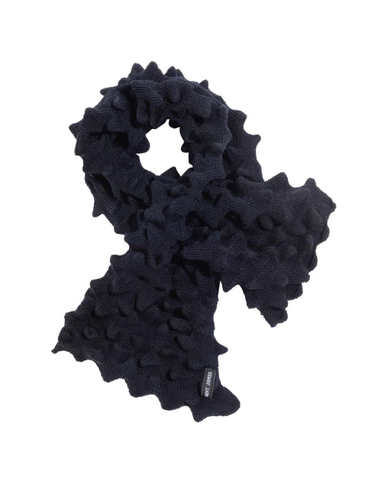 Saint James navy honeycomb scarf 6622 Alveole