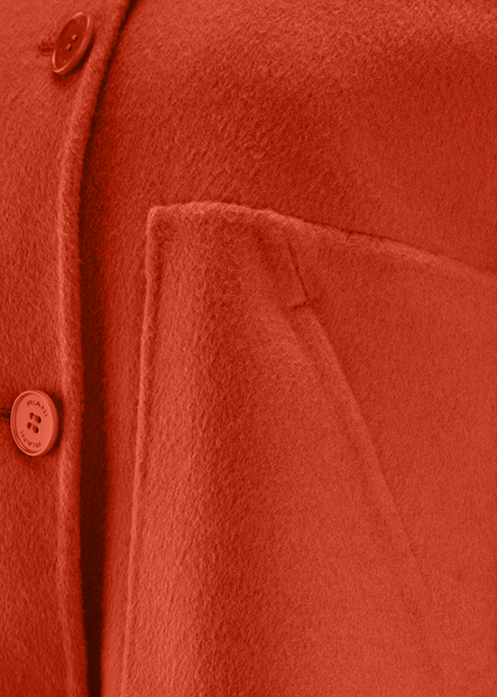Riani Dark Ember Cropped Fit Wool Blend Jacket