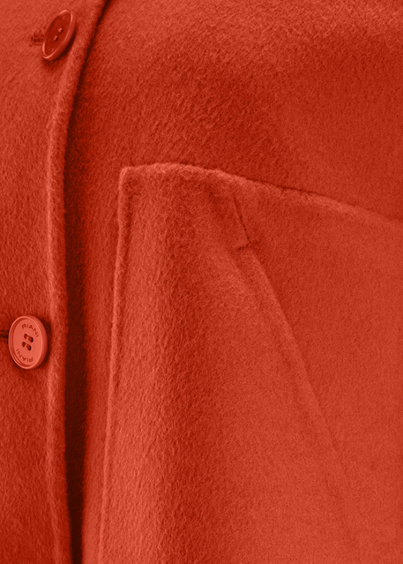 Riani Dark Ember Cropped Fit Wool Blend Jacket