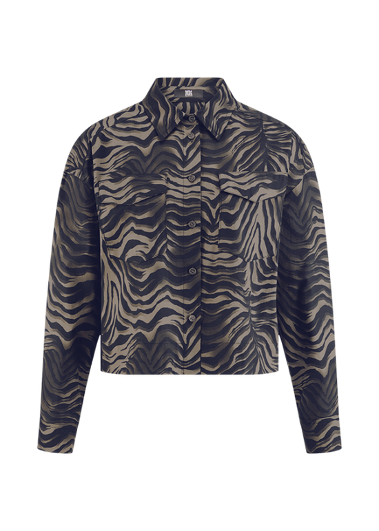 Riani Ash Coloured Zebra Print Shirt 