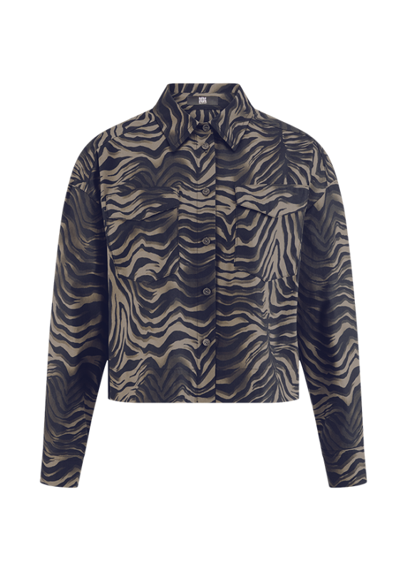 Riani Ash Coloured Zebra Print Shirt 