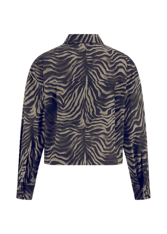 Riani Ash Coloured Zebra Print Shirt 