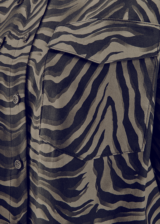 Riani Ash Coloured Zebra Print Shirt 