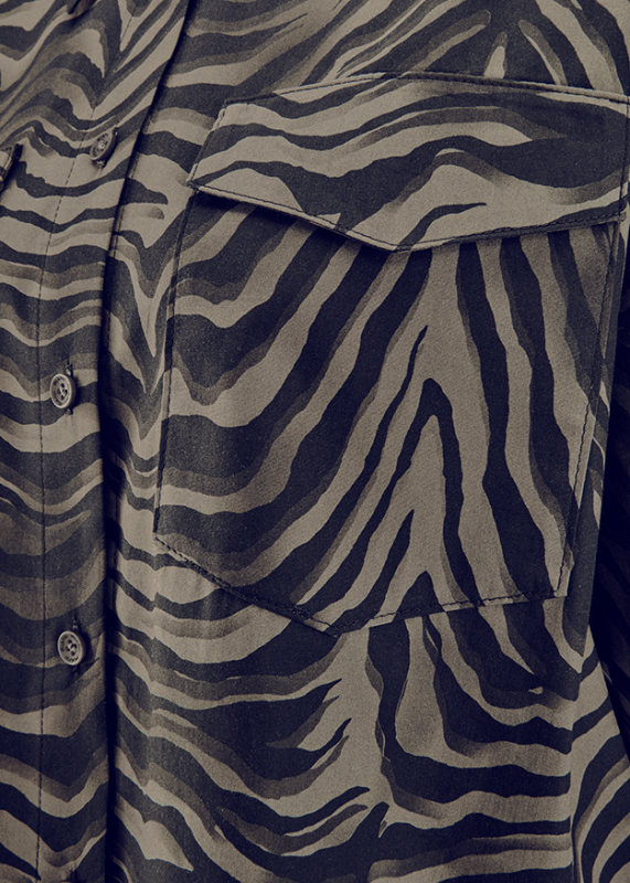 Riani Ash Coloured Zebra Print Shirt 