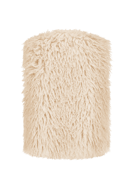 Riani Oat Coloured Faux Fur Gilet